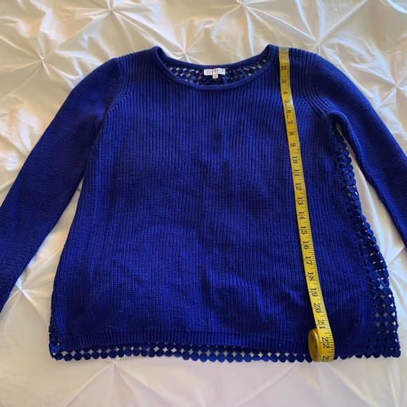 Claudie Pierlot Blue Sweatshirt with Detailed Back - Picture 8 of 11